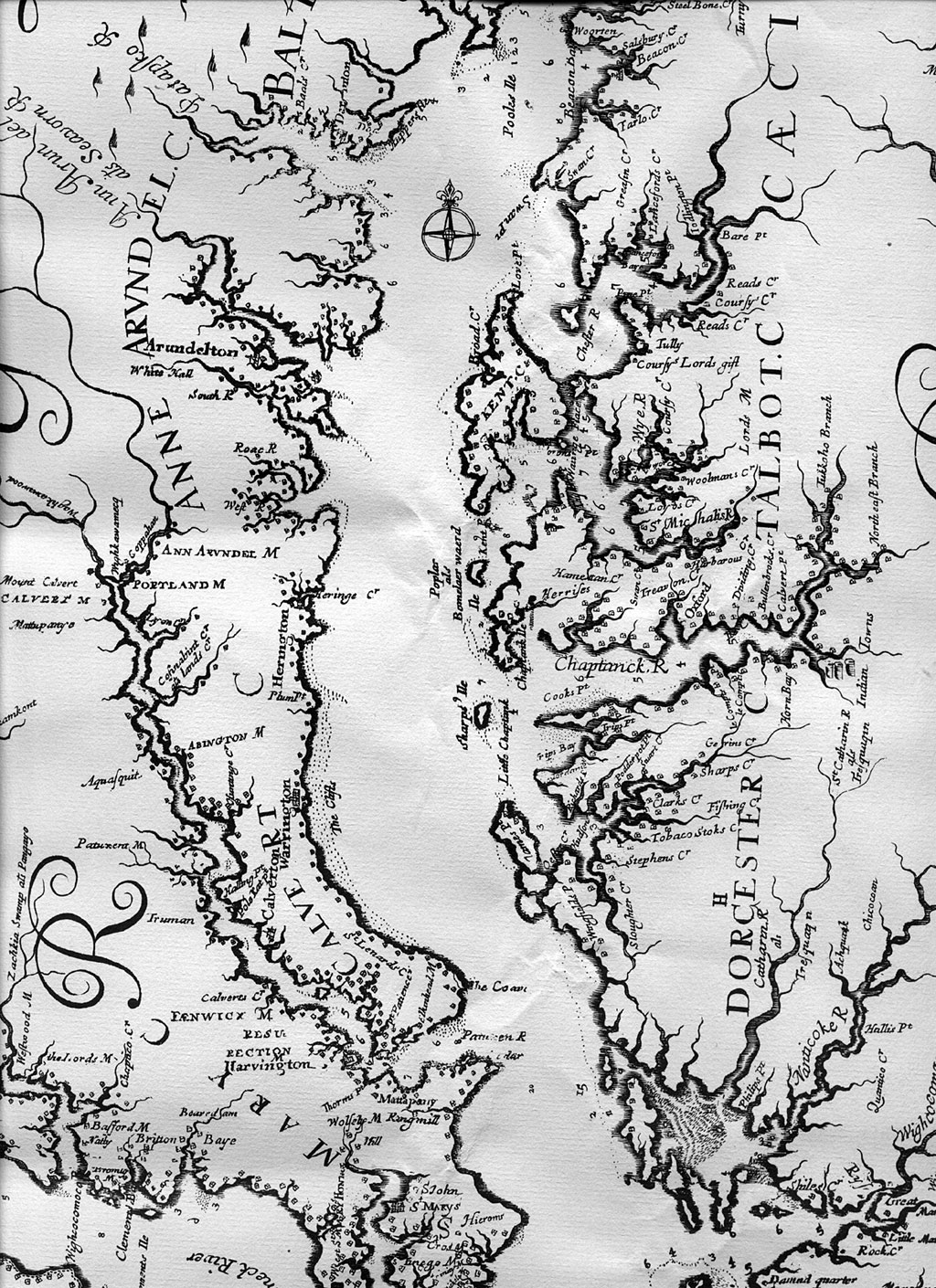 Chesapeake Bay from Virginia and Maryland 1670